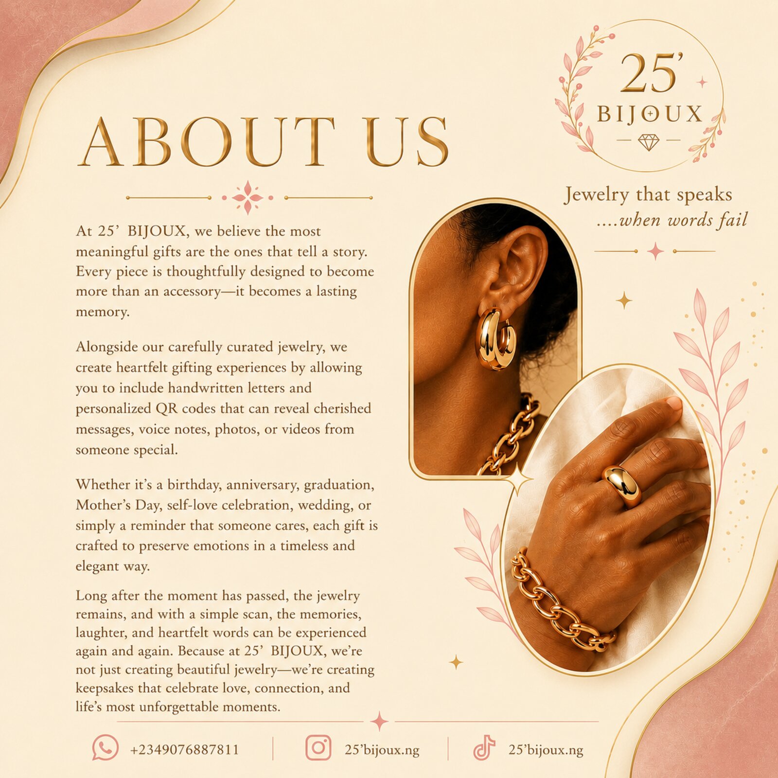 25' Bijoux jewelry collection